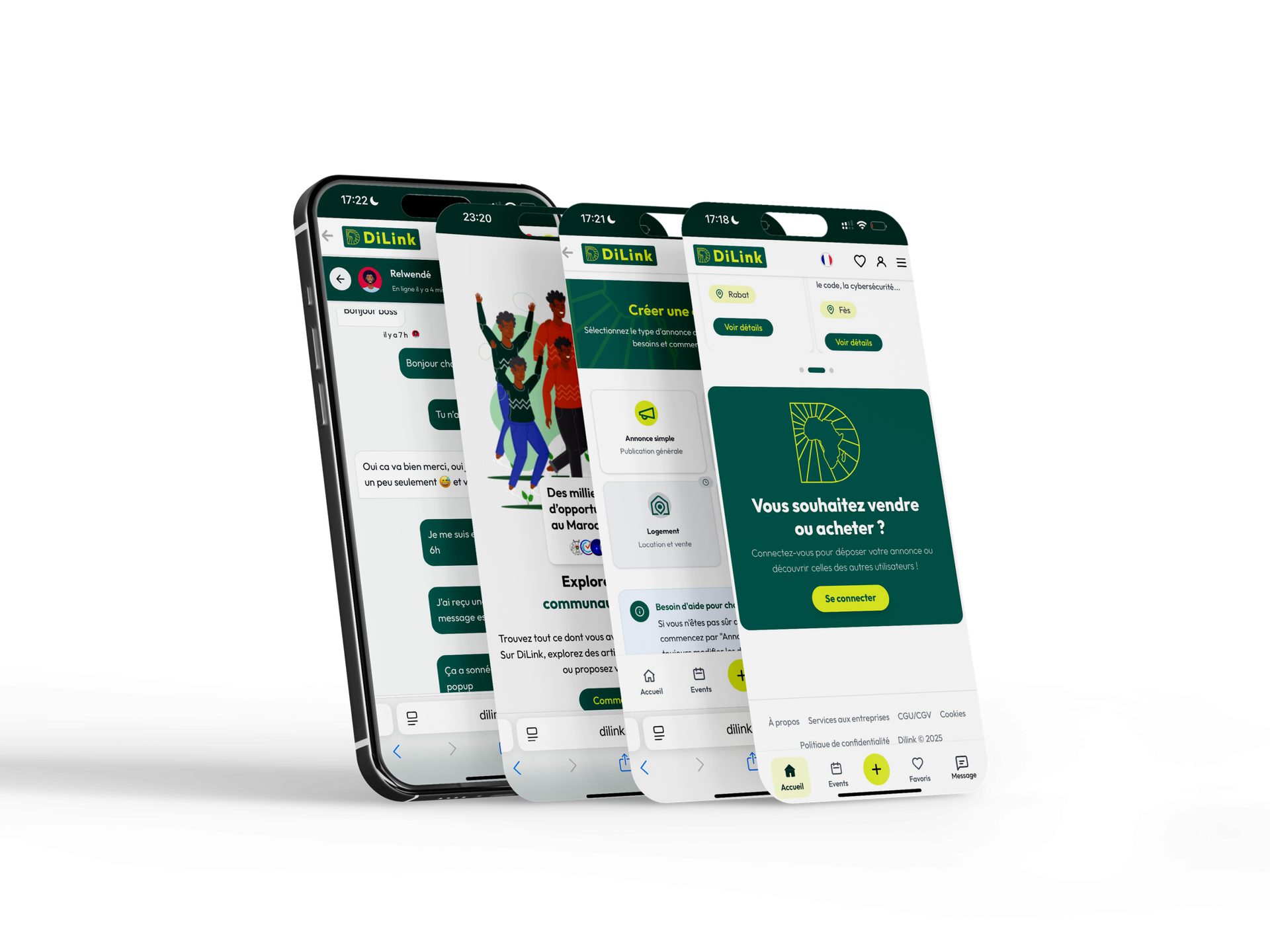 capture d'écran de l'application dilink