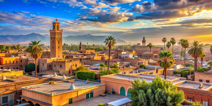 Place Jemaa el-Fnaa Marrakech coucher soleil 2025