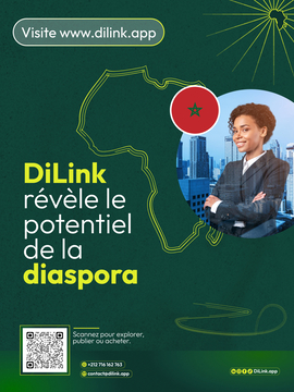 affiche de DiLink , la diaspora échange, partage et prospère