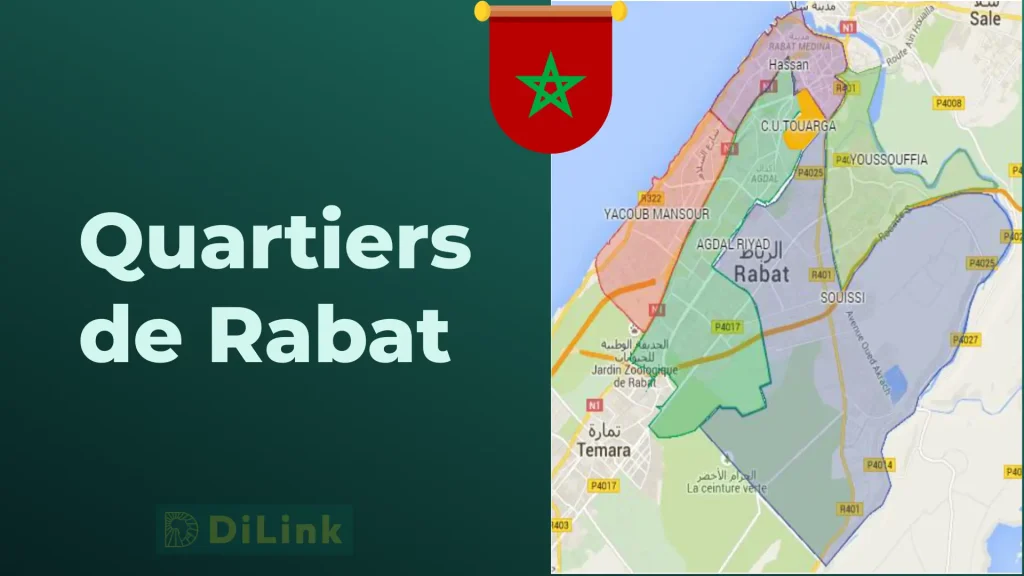 carte quartiers logement étudiant étranger Rabat